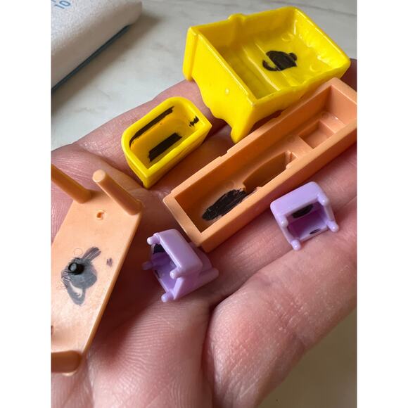 Vintage Random Blue box Tiny Dreams Dollhouse Dolls Polly Pocket stages - Picture 12 of 14